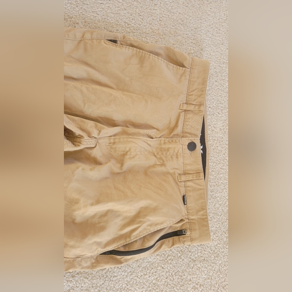 Hurley Pants Men's size 30x30 Chino Khaki Button Straight Leg Tan Button Zip Poc - Picture 3 of 10